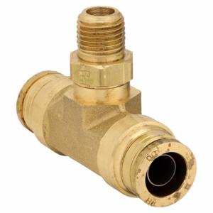 PARKER 172PTC-6-2 Swivel Male Branch Tee, Brass, MNPT x Push-to-Connect x Push-to-Connect | CT7KLX 48LY51