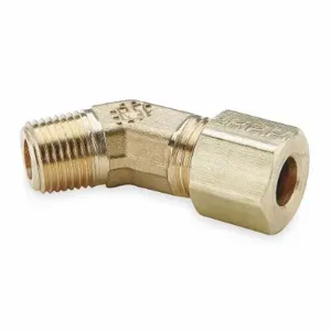 PARKER 179C-4-4 45 Deg Elbow, 1/4 Inch Outside Diameter, Brass | AB3TWD 1VDL1