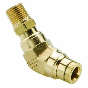 PARKER 179PTC-4-2 Female Elbow, Brass, Push-to-Connect x MNPT, 1/4 Inch Tube OD, 1/8 Inch Pipe Size | CT7EQU 48LY41