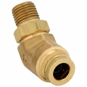 PARKER 179PTC-6-4 Female Elbow, Brass, Push-to-Connect x MNPT, 3/8 Inch Tube OD, 1/4 Inch Pipe Size | CT7ERG 48LY44