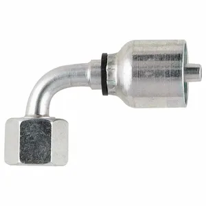 PARKER 1CF43-22-12 Hydraulic Crimp Fitting, Steel x Steel, 90 Deg Elbow, -12 | CT7EHW 55DC56