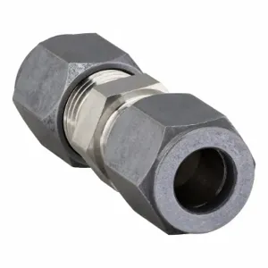 PARKER 6 HBU-SS Tube Fitting, Straight, 3/8 Inch Outside Diameter, Flareless, SS | AA9HCR 1DCK7