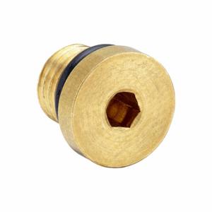 PARKER 2 HP5ON-B Hollow Hex Plug, Brass, 1/8 Inch Fitting Pipe Size, Male Sae-Orb, 3/8 Inch Overall Length | CT7GAV 60UX13