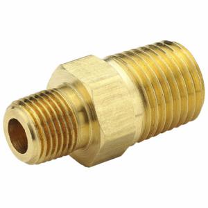 PARKER 216P-6-2 Hex Reducing Nipple, Brass, 3/8 Inch x 1/8 Inch Fitting Pipe Size, Male NPT x Male NPT | CT7FXU 60WH03