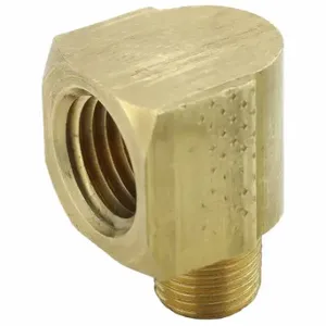 PARKER 2202P-4-4 90 Deg. Extruded Street Elbow, Brass, 1/4 Inch X 1/4 Inch Fitting Pipe Size, Elbow | CT7EDM 60WH18