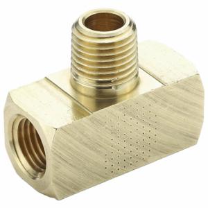 PARKER 2224P-4 Extruded Branch Tee, Brass, 1/4 Inch x 1/4 Inch x 1/4 Inch Fitting Pipe Size | CT7CVW 60WH35