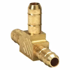 PARKER 224-4 Hose Barb Fitting, Tee, 1/4 Inch Outside Diameter, Brass | AB9YZQ 2GUF2