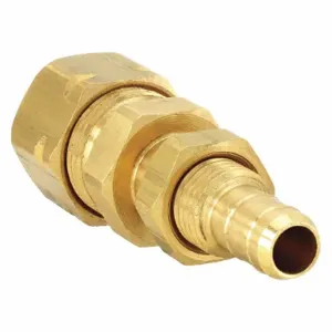 PARKER 22CABH-6-6 Hose Barb Fitting, Bulkhead, 3/8 Inch Outside Diameter, Brass | AB9ZBD 2GUK1