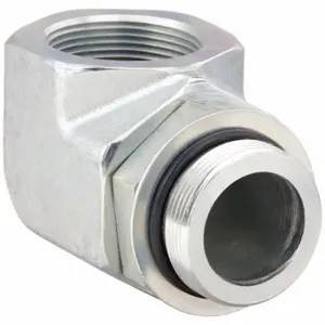 PARKER 24-1 1/2 AOEG-S 90 Deg. Elbow, Steel, 1 1/2 Inch X 2 Inch Fitting Pipe Size, Male Sae-Orb X Nptf | CT7EBM 60UX77