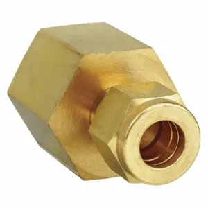 PARKER 6FSC6N-B Straight Connector Brass A-LOK x F 3/8 Inch | AF7GPY 20YY61