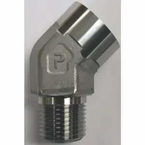 PARKER 3/4 CD45-SS Hydraulic Hose Adapter, 3/4 x 3/4 Inch Fitting Size, Female x Male, NPTF x NPTF | CT7GPQ 52JF18