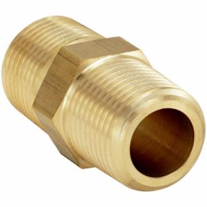 PARKER 1/2 FF-B Pipe Nipple, Brass, 1/2 Inch X 1/2 Inch Fitting Pipe Size | CT7HXB 60UT59