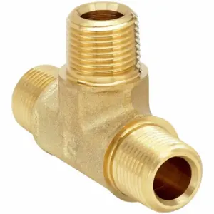 PARKER 3/8 RRS-B Tee, Brass, 3/8 Inch X 3/8 Inch X 3/8 Inch Fitting Pipe Size | CV3WLA 60UZ09