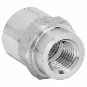 PARKER 3/8 X 1/4 GG-SS Hydraulic Hose Adapter, 3/8 x 1/4 Inch Fitting Size, Female x Female, NPTF x NPTF | CT7GPZ 52JE90