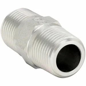 PARKER 1/4FF33MS Nipple, Steel, 1/4 Inch X 1/4 Inch Fitting Pipe Size | CT7HUX 60UV25