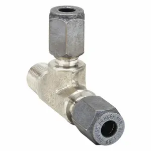 PARKER 4-4-4 RBU-SS Tube Fitting, Tee, 1/4 Inch Outside Diameter, Flareless, SS | AA9HHW 1DDG7