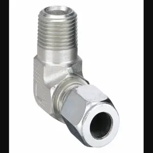 PARKER 8-8 CBU-S Tube Fitting, 90 Deg Elbow, 1/2 Inch Outside Diameter, Flareless, Steel | AA9HGL 1DDB1