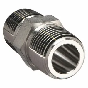 PARKER 8-8 MHN-SS Hex Nipple, 1/2 Inch Pipe Size, 7/8 Inch Hex Size, 6600 psi | AA9HPJ 1DGA4