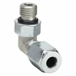 PARKER 4 C5BU-S Tube Fitting, 90 Deg Elbow, 1/4 Inch Outside Diameter, Flareless, Steel | AA9HGY 1DDC6