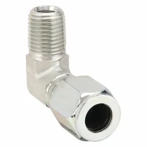 PARKER 6 CBU-S Tube Fitting, 90 Deg Elbow, 3/8 Inch Outside Diameter, Flareless, Steel | AA9HGE 1DDA3