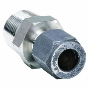 PARKER 8 FBU-SS Tube Fitting, Straight, 1/2 Inch Outside Diameter, Flareless, SS | AA9HDY 1DCU1