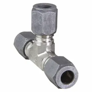 PARKER 8 JBU-SS Tube Fitting, Tee, 1/2 Inch Outside Diameter, Flareless, SS | AA9HJG 1DDJ7