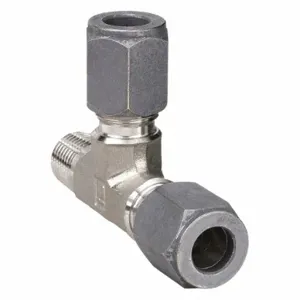 PARKER 6 RBU-SS Tube Fitting, Tee, 3/8 Inch Outside Diameter, Flareless, SS | AA9HHX 1DDG8