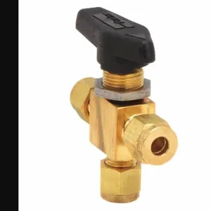 PARKER 6A-MB6XPFA-BP Brass Ball Valve 3-way Compression x Compression x Compression 3/8 In | AB3ANZ 1RAJ2