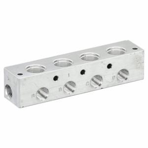 PARKER 4A204 Manifold, Inline, 6061 Aluminum, 4 Outlets, 1/4 Inch Female Npt Inlet | CT7HNK 426J64