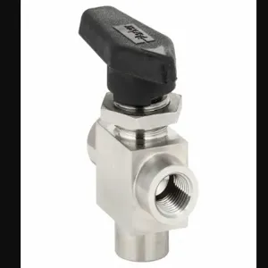 PARKER 4F-MB6XPFA-SSP Ball Valve 1-Piece 3-Way 1/4 inch 3000 psi | AF7GXG 20ZA11