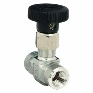 PARKER 4F-V6LN-SS-GR Needle Valve Straight 316 Stainless Steel 1/4 Inch | AC2JCJ 2KLC3 / 4F-V6LN-SS