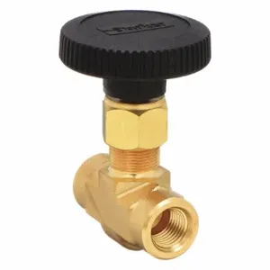 PARKER 4F-V6LR-B-GR Needle Valve Straight Brass 1/4 Inch Fnpt | AC2JCL 2KLC5 / 4F-V6LR-B