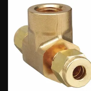 PARKER 6FBT4N-B Tee Brass A-LOK x F 3/8 Inch x 1/ 4 Inch | AF7GPW 20YY59