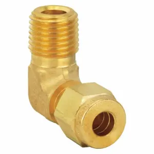 PARKER 4MSEL4N-B Compression Fitting, Two Ferrule Compression, 1/4 Inch Size, Brass | AB2ZUC 1PZR1