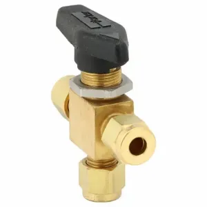 PARKER 4Z-MB4XPFA-BP Brass Ball Valve 3-way Compression x Compression x Compression 1/4 In | AB3APG 1RAK7