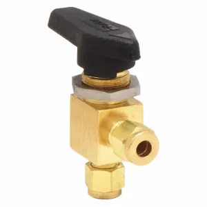 PARKER 4Z-MB6APFA-BP Brass Ball Valve Angle Compression x Compression 1/4 In | AB3APD 1RAK1