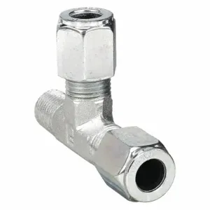 PARKER 6 RBU-S Tube Fitting, Tee, 3/8 Inch Outside Diameter, Flareless, Steel | AA9HHU 1DDF8