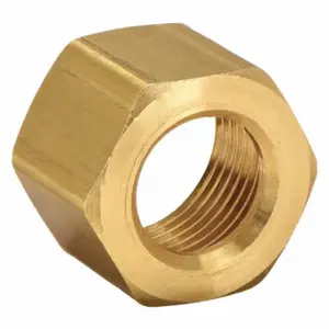 PARKER 61C-8 Nut, Brass, 1/2 Inch Tube OD, 11/16-20 Threading Size, 5/8 Inch Overall Length | CT7HWH 2P217