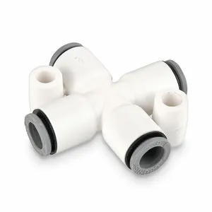 PARKER 6307 08 00WP2 Metric Plastic Push-to-Connect Fitting, Polymer, 8 mm x 8 mm x 8 mm Tube OD, White | CT7JEB 791D21