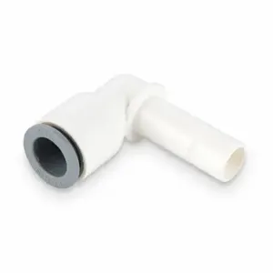 PARKER 6382 08 00WP2 Fractional Plastic Push-to-Connect Fitting, Polymer, Push-to-Connect x Tube Stem, White | CT7JDF 791D66