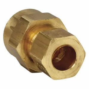 PARKER 66C-6-6 Connector, 3/8 Inch Outside Diameter, Brass | AC2YLP 2P232