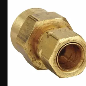 PARKER 66CA-6-6 Connector, 3/8 Inch Outside Diameter, Brass | AE9QJE 6LH67