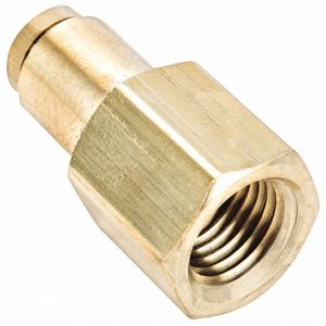 PARKER 66PTC-4-4 Connector, Female, Brass, 1/4 Inch Tube Size | CH6KQM 499L51