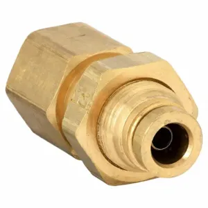 PARKER 66PTCBH-4-4 Bulkhead Connector, Brass, Push-to-Connect x FNPTF | CV4KZZ 499L52