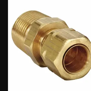 PARKER 68CA-4-4 Connector, 1/4 Inch Outside Diameter, Brass | AE9QJY 6LJ05