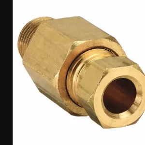 PARKER 68HD-4-2 Tube Fitting, 1/4 Inch Outside Diameter, Brass Flareless | AB3WXR 1VPK8