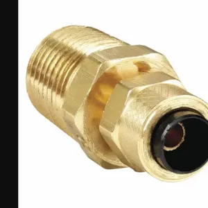 PARKER 68P-4-4 Connector, 1/4 Inch Outside Diameter, Brass | AB3WWG 1VPD9