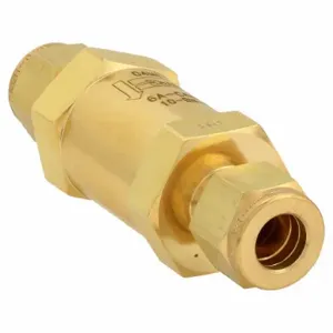 PARKER 6A-C6L-10-BN-B Check Valve, 3/8 Inch Connection Size, Brass | AB3AWK 1RBE7