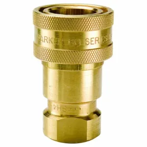 PARKER BH6-60W Hydraulic Quick Connect Hose Coupling, 3/4 Inch Coupling Size, Brass | CT7GDG 55KU53