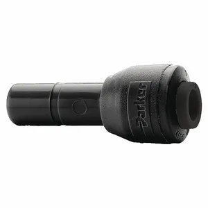 PARKER FB4RD6-HBLK-SF Plug-In Adapter, PVDF, Push-to-Connect x Push-to-Connect, 1/4 Inch x 3/8 Inch Tube OD | CU4VNB 56FP19